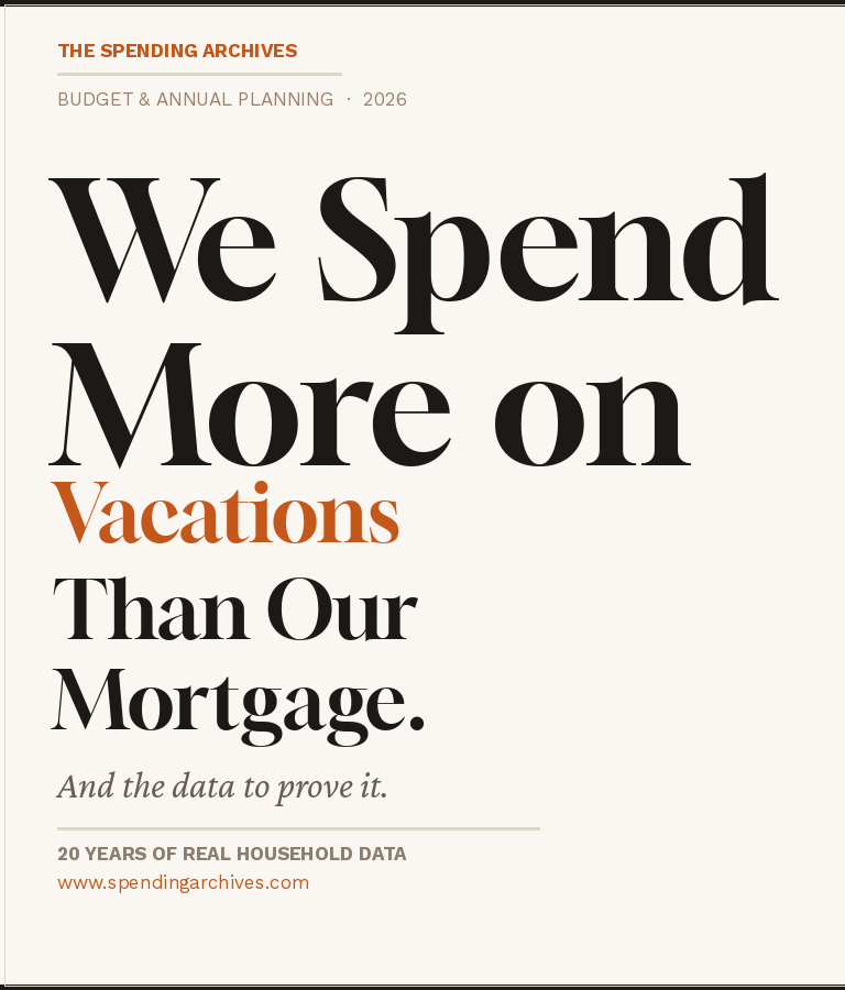 We Spend More on Vacations Than Our Mortgage